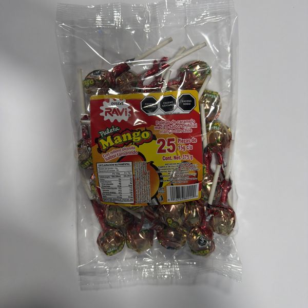 PALETA MANGO POP PICOSITAS C/25 RAVI