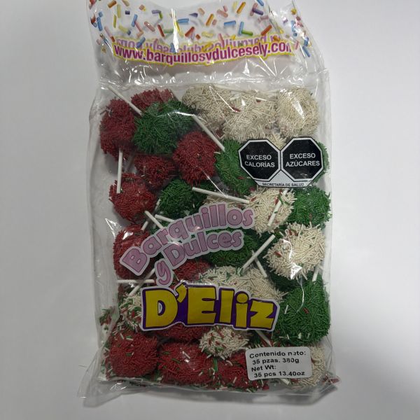 PALETA MECHUDA COLORES C/35 PZS DELIZ