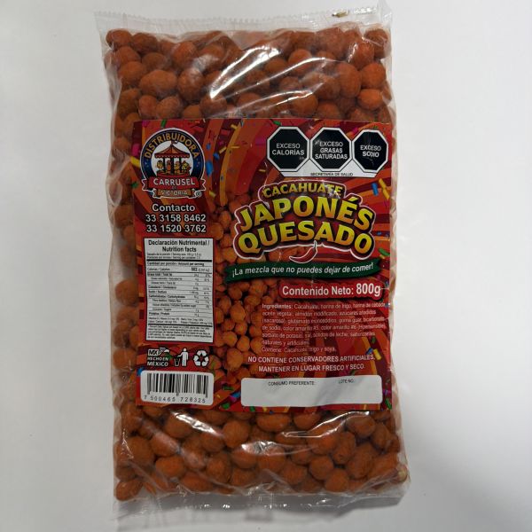 CACAHUATE JAPONES QUESADO C/800 GRS PATRON