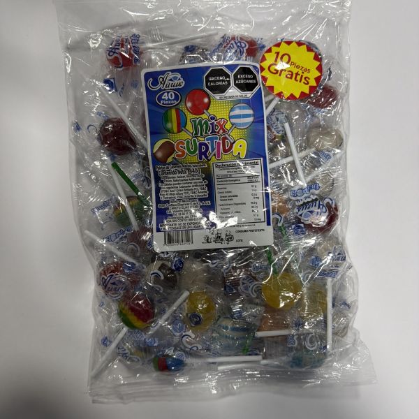 PALETA MIX SURTIDA C/40 PZS AURUS