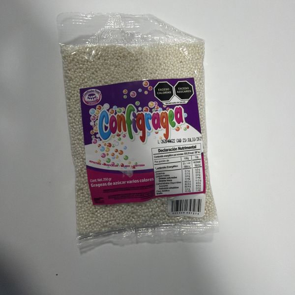 CONFIGRAGEA NACARADA BLANCA C/250 GRS CONFITADOS