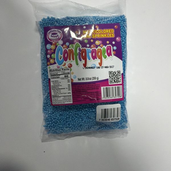 CONFIGRAGEA NACARADA AZUL C/250 GRS CONFITADOS