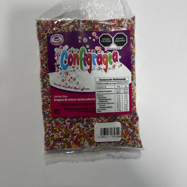 CONFIGRAGEA MULTICOLOR C/250 GRS CONFITADOS